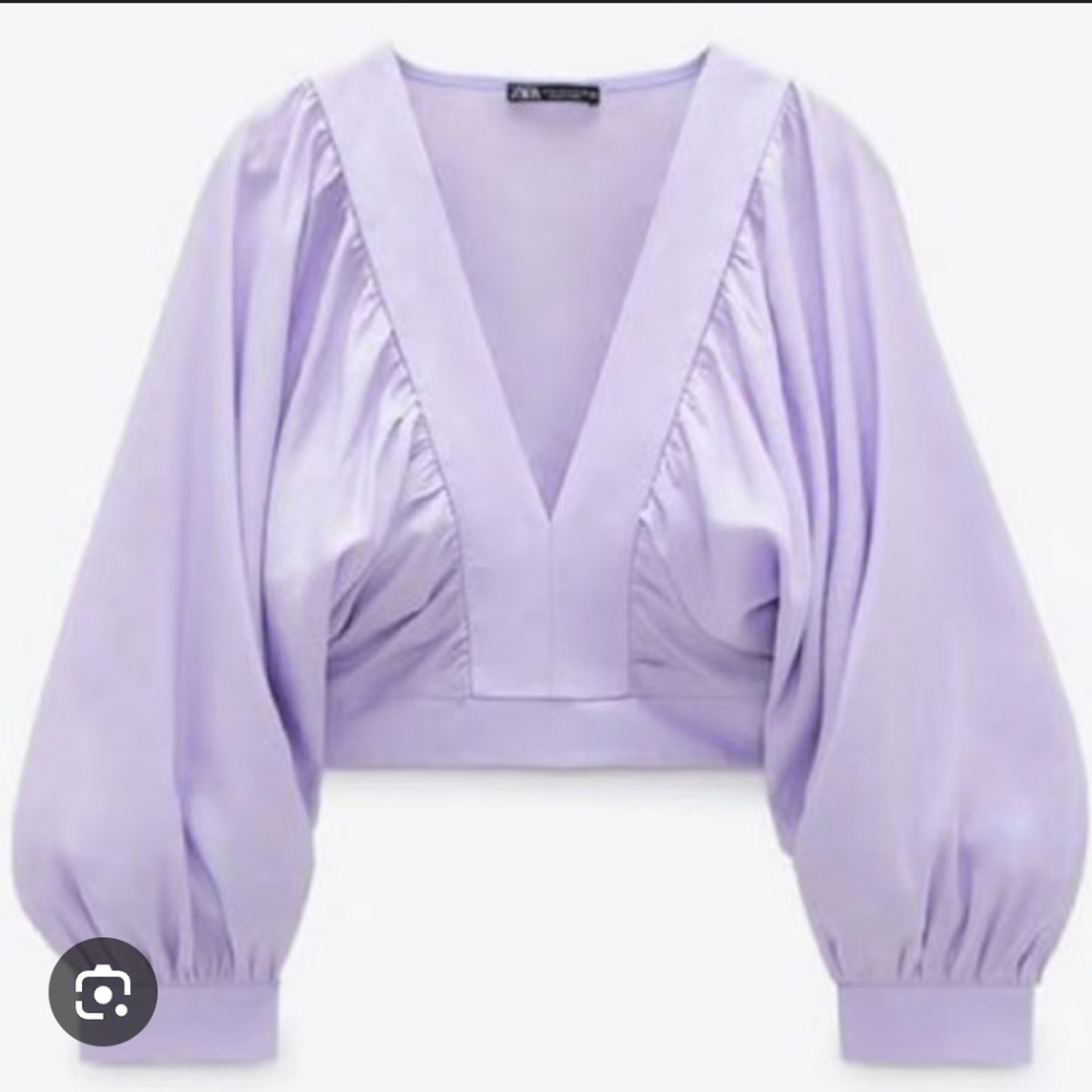 Zara long sleeve cropped top - Picture 1 of 6
